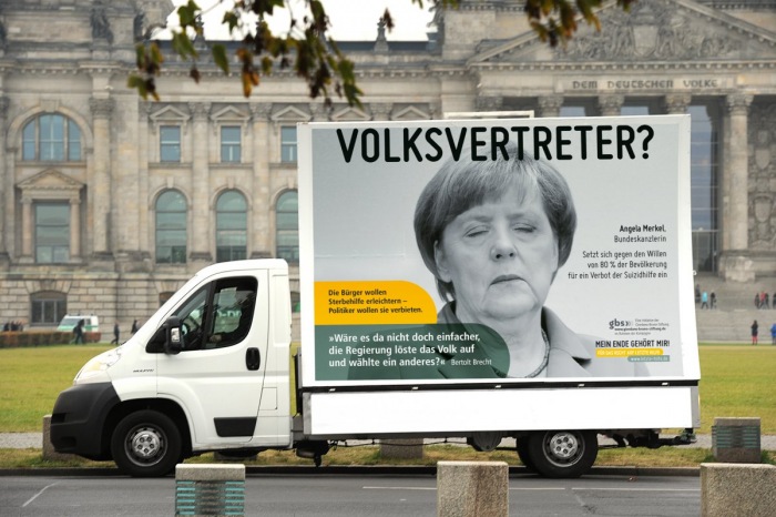 gbs-Kampagne zur Sterbehilfe (Foto: Evelin Frerk) gbs-Kampagne zur Sterbehilfe (Foto: Evelin Frerk)