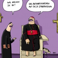 Karikatur zu den ifw-Strafanzeigen (P. Masztalerz, hpd.de)