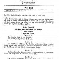 Weimarer Verfassung von 1919