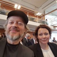 J. Neumann and M. Schmidt-Salomon at the hearing in Karlsruhe